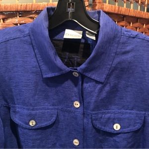Chicos Blue Top Size 1